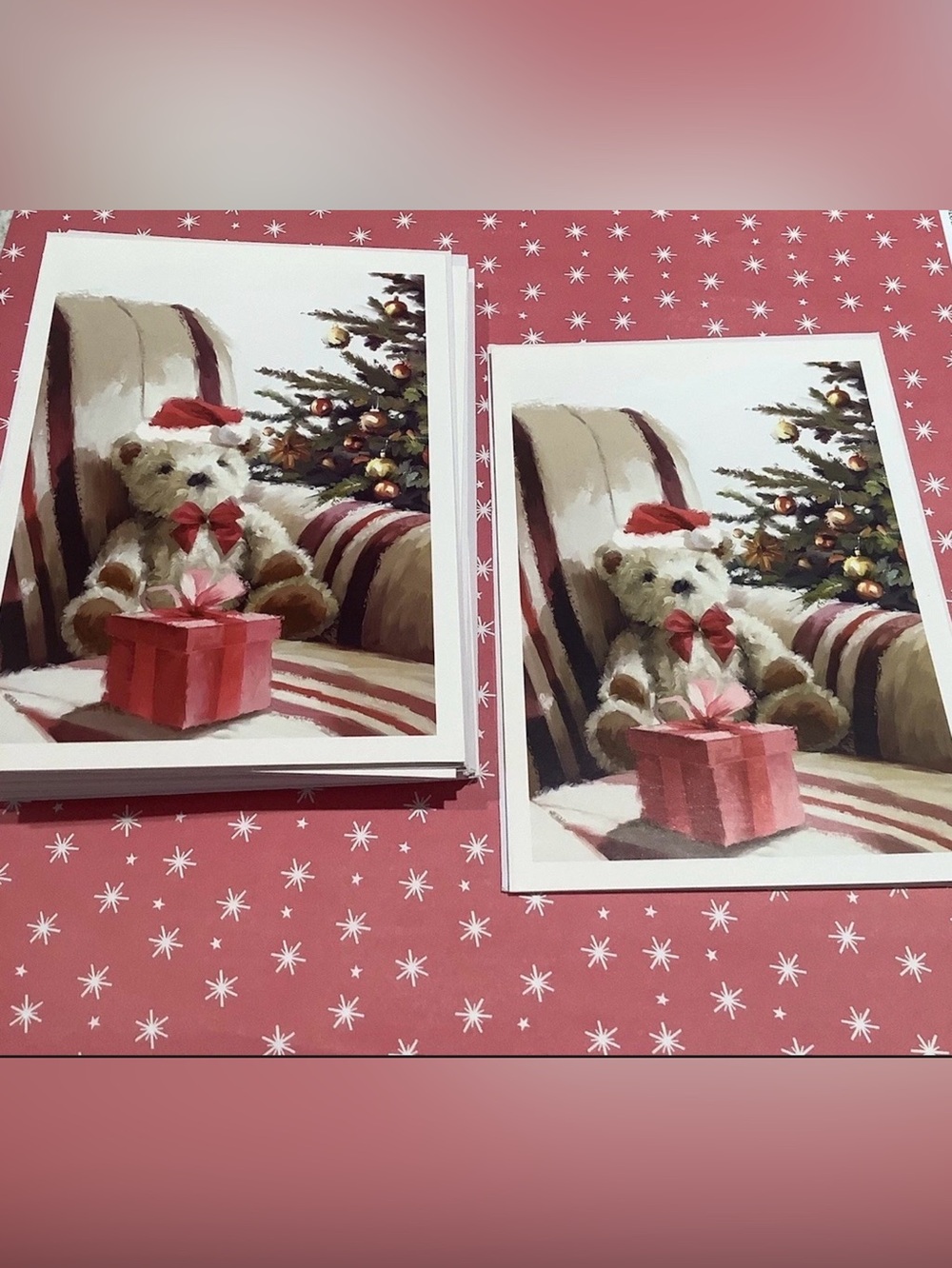 16 New Richard MacNeil Teddy Bear Christmas Cards With Envelopes